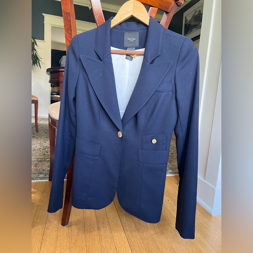 Smythe Classic Duchess Blazer in Navy ASO Kate Middleton - Picture 8 of 10